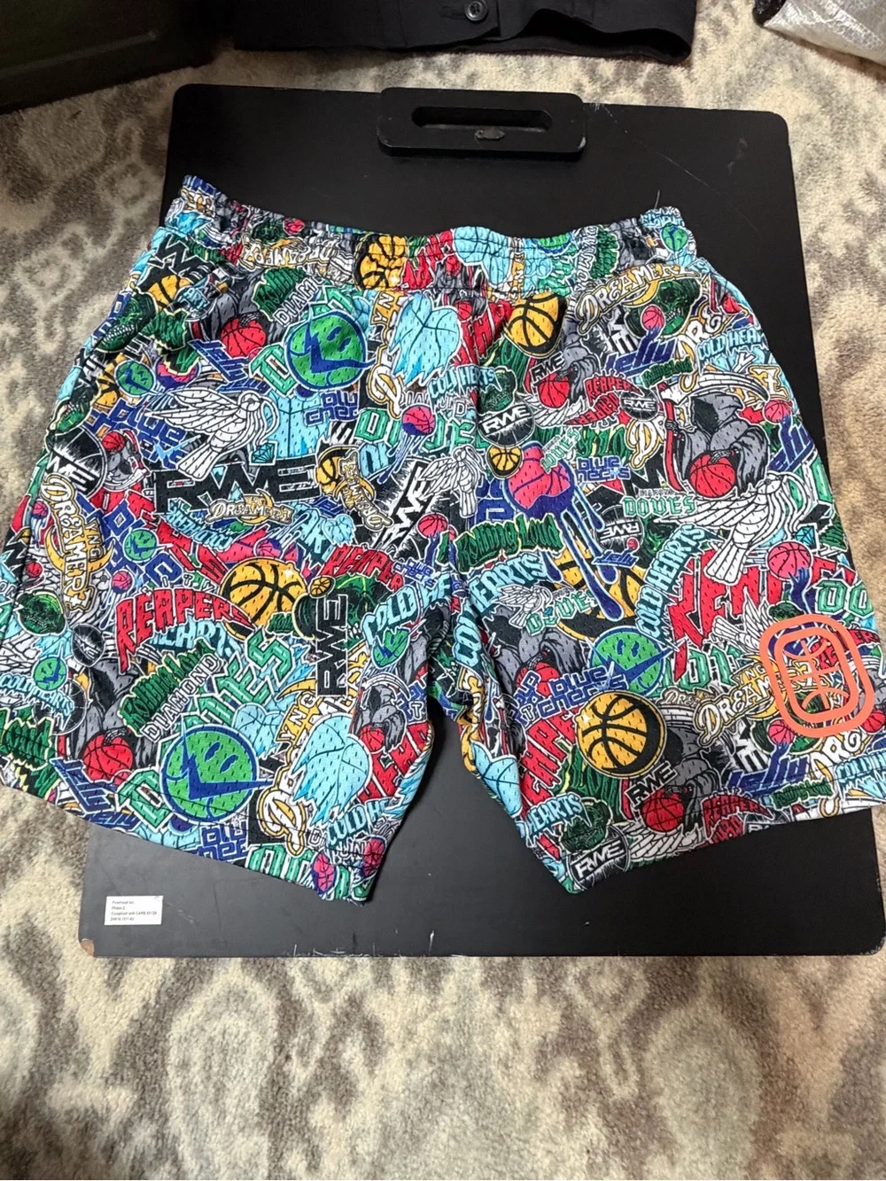 Overtime Multicolor Basketball Graphic Athletic Shorts